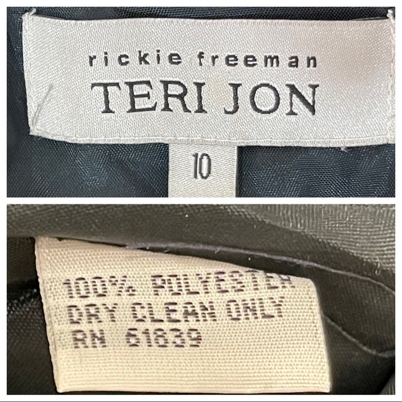 Rickie Freeman Teri Jon black Ruffle collar dress - Picture 4 of 6